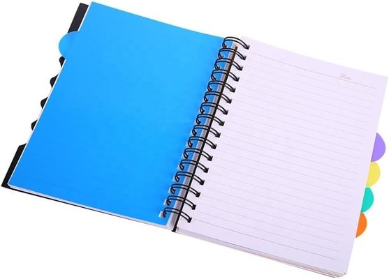 PP Cover A5 Project Notebook with Horizontal Line Inside Pages and Colored PP Dividers