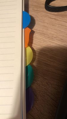 PP Cover A5 Project Notebook with Horizontal Line Inside Pages and Colored PP Dividers