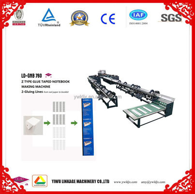 24 Hour LD-GNB670 Z Type Fully Automatic Cold Glue Taped Notebook Making Machine